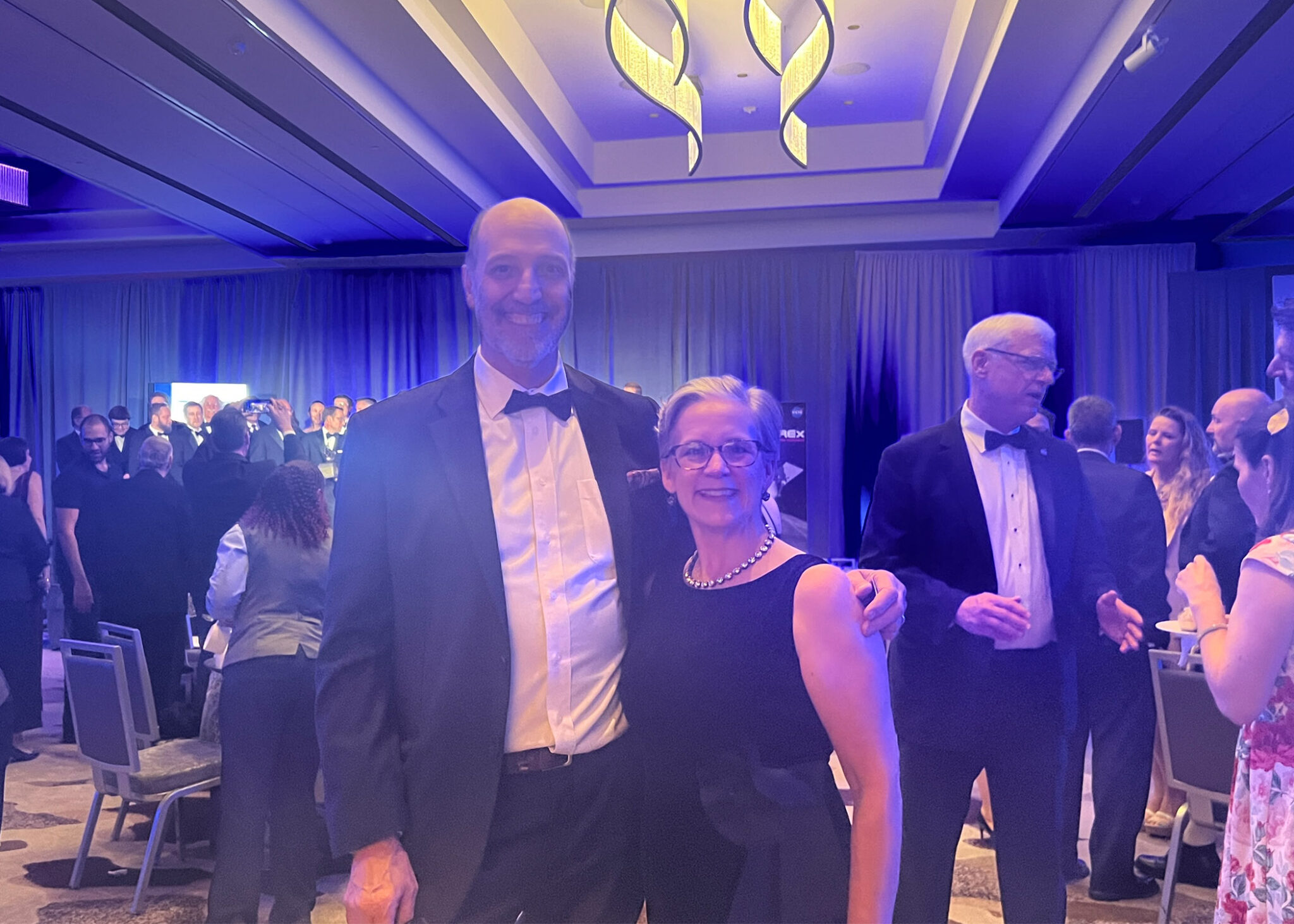 Robert is photographed with Amy Spowart, the President and CEO of the National Aeronautics Association.