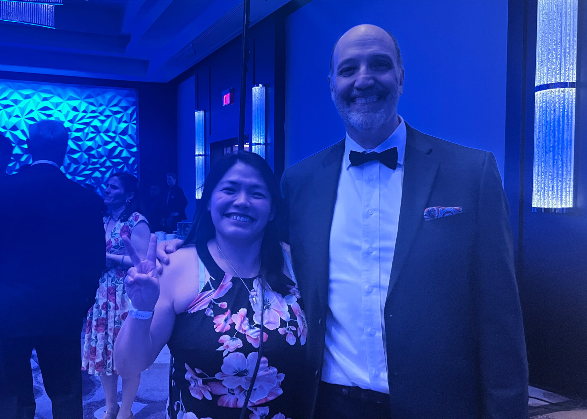 Robert is photographed with Tina Wu, the Director of the Membership and Rewards of the National Aeronautic Association.